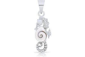 Planetys - Pendentif Hippocampe Oeil de Sainte Lucie Argent 925/1000
