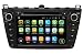 Produktbild (Schwarz) 8 Zoll 2 Din Android 5.1.1 Lollipop OS Autoradio für Mazda 6 2008 2009 2010 2011 2012, kapazitiver Touchscreen mit Quad Core 1.6G Cortex A9 CPU 16G Flash und 1G DDR3 RAM GPS Navi Radio DVD Player 3G/WIFI Aux Input OBD2 USB DVR