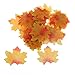 Produktbild Buweiser 100x Künstliche Ahornblatt Herbst Blätter Kunstblumen Hochzeit Garten Dekoration - Grün Mit Orange