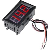 SANEC&reg; 0.56 inch DC 0-30V Panel Tip Dijital Kırmızı Voltmetre 3 Kablo