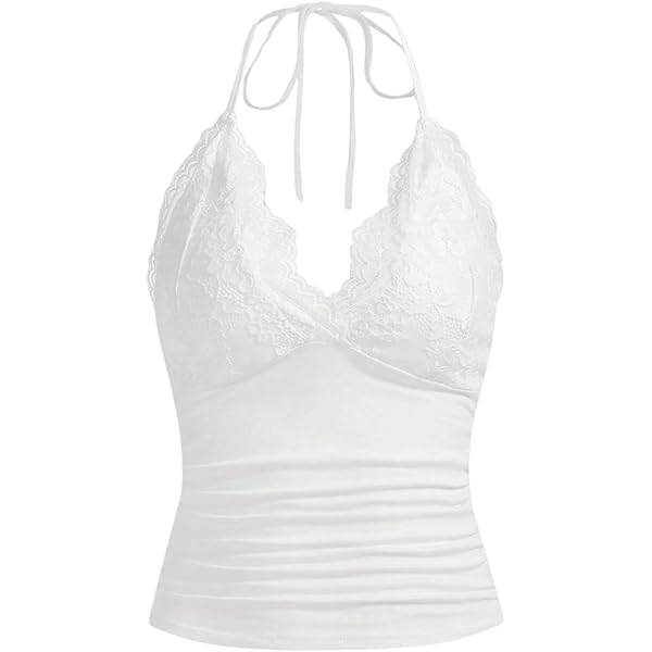 GORGLITTER Y2K Crop Tanktop voor dames, casual shirt met bandjes, zomer, buikvrije top, basic camisole, zwart, S