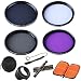 K&F Concept 52MM Slim UV+CPL+FLD+ND4 Lens Accessory Filter Kit + Exclusive Velcro Filter Pouch for DSLR Camera Canon EOS Rebel Nikon RS.2214.00