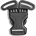 Fitzulam Harness Strap Plastic Buckles for Stroller/Highchair 3 Point Safety Harness 25 mm Clip (Black-3G)