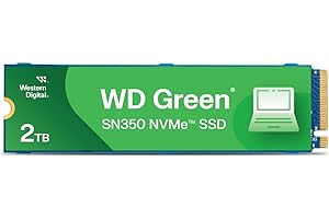 ‎WESTERN DIGITAL WD Green™ SN350 NVMe SSD 2TB M.2 2280 (Fast NVMe™ Performance of up to 2400MB/s, Shock and Drop Resistant, Ideal for Computers with an NVMe™ Slot)