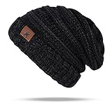 Simple Letter Five-Pointed Star Knitted Hat Pure Color Winter Warm Beanie Hat Un