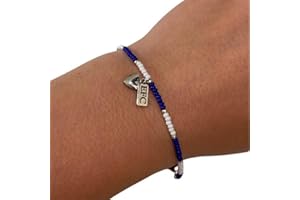 Beadlet Everton Football Club Fan Beaded Bracelet With Tag & Heart Charm