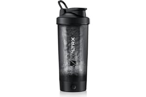 VOLTRX Titanus Bouteille shaker de protéines, mélangeur de protéines électrique rechargeable USB C, pour shakes protéinés et shakes de remplacement de repas, sans BPA, 710 ml