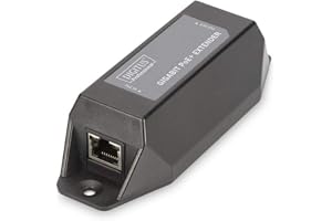 DIGITUS PoE+ repeater – 22 W PoE-effekt – räckvidd 100 m – kaskadkoppling upp till 500 m total räckvidd (4 enheter) – Power o