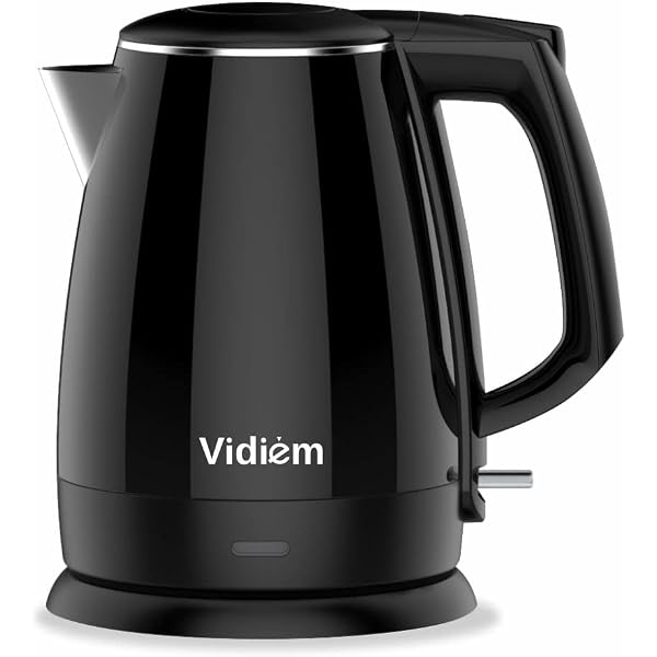 Buy Vidiem Electric Kettle (Tusker 1.5 litre) - Cool touch - Wider Mouth -  Auto shut off - For Hot water, Tea u0026 Coffee - 304 Stainless Steel Inner  Body - Black,