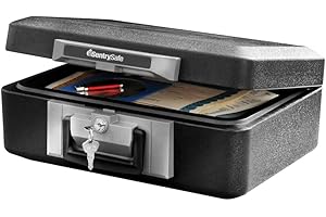 SentrySafe Coffre-Fort Ignifuge avec Serrure à clé, Coffre-Fort avec poignée de Transport pour sécuriser Les Objets de Valeur et Les Bijoux, 0,7 m³, 16 x 39,5 x 30,5 cm, 1160