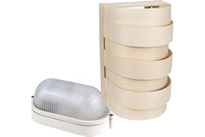 SAUNAINTER Sauna Beleuchtung Set Lampenschirm Sawo 917-VA aus Espe mit E27 IP54 Saunalampe und 5m Silikonkabel SiHF