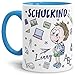 Produktbild Einschulungs-Tasse Schulkind Junge - Name - ABC-Schütze/Schule / 1. Klasse/Geschenk zur Einschulung/Schul-klasse/Personalisiert/mit Name/Innen & Henkel Hellblau