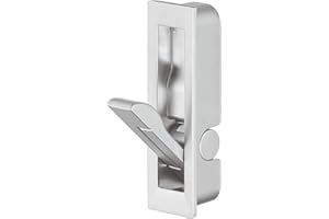 Gedotec Klappgriff Metall Möbelgriff verchromt matt - K-085 | Klapphaken & Kleiderhaken klappbar | Griff & Haken zum Einlassen für Möbel im Holz | Stahl verchromt | 1 Stück - Schrankgriff versenkt