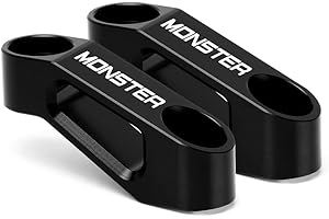 Modeer Per Ducati Monster 600 696 795 796 797 821 937 950 1100 EVO 1100S 1200 1200S 1200R Ogni anno Moto Specchietto Retrovisore Risers Extenders Accessori (Nero)