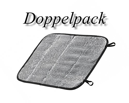 Doppelpack - Thermomatte Isomatte Kissen Isolationskissen Unterlage Sitzunterlage Alu Sitzkissen