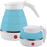 RENESMEE Travel Folding Electric Kettle, Fast Boiling, Portable Electric Kettle, 600ml Boil Dry Protection, 100-240V Food Gra