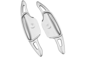 HIBEYO Lot de 2 palettes de changement de vitesse pour volant de voiture - Convient pour KIA K3 2020 2021 2022 2023 - Alliage d'aluminium - Kit de rechange - Shift Paddles - Extension argentée