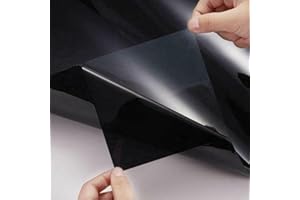 WHYCHSTORE Film teinté pour Voiture - 300 cm x 50 cm - Noir Limousine - Rejet de Chaleur - Protection Contre Les Regards indiscrets - Résistant aux Rayures - Autocollant en Vinyle pour Lumière de Voiture