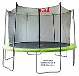 Gartentrampolin Ø 365 cm,150 kg Tragkraft, inkl. KLAPPBAREM Sicherheitsnetz, Ø 366 cm, inkl. Regenabdeckplane, IZZY Trampolin, Kinder Tampolin, TÜV/GS, Traglast 150 kg, 6 Trampolinbeine, Izzy Sport, rcee - 5