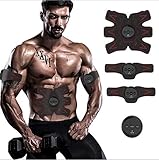 【¿Qué es una máquina de EMS?】 EMS (Estimulación muscular eléctrica) a través de la estimulación actual, envía señales directamente a los músculos y promueve el movimiento muscular. Todo lo que tiene que hacer es colocar el tóner estomacal en su cuerpo y dejar que ejercite sus músculos