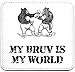 Produktbild Co16 Untersetzer mit Aufschrift „My Bruv is My World Boxing Passport Holders“