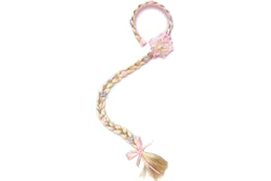 LHKJ Pelucas de Princesa Rapunzel Accesorio, Vestir Accesorios Niñas de Rapunzel Peluca Trenzas Fiesta de Princesa Rapunzel Disfraz Accesorios Regalo para niñas