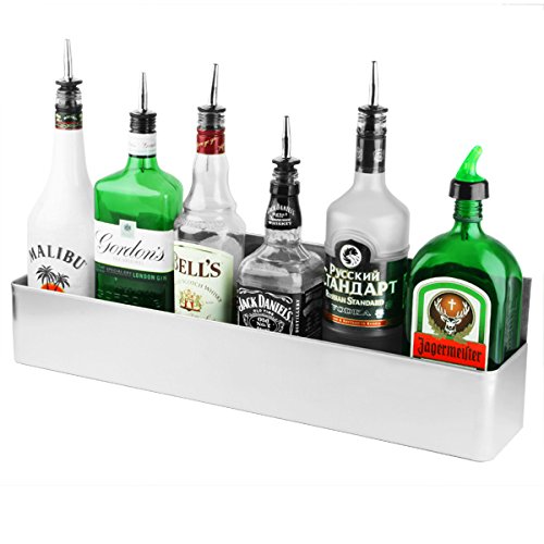 Speed Rails 22inch - Pack of 2 | Holds up to 7 x 0.75ltr Bottles | bar@drinkstuff Bottle Rails, Bar Speed Rails