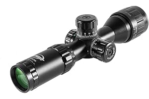 Nabila Hunting Rifle Scope 3-9x32 AOL Red and Green Illuminated Tactical Gun Scope with 20 mm Mounts SFP