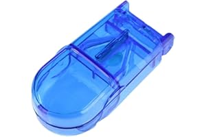 PandaXun Pill Cutter and Splitter with Storage, Multiple Pill Cutters for Small or Large Pills In Half, Pill Cutter/Separator for Cutting Pills, Vitamins, Tablets, Daily Usage, Travel Sized (Blue)