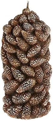 Country Baskets 21 cm Pillar Candle Pine Cone