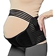 Maternity Belt, Pregnancy 3 in 1 Support Belt for Back/Pelvic/Hip Pain, Maternity Band Belly Support for Pregnancy Belly Support Band, Pregnancy Back Support (XL: Fit Ab 36-47.2Inch, Black), Women