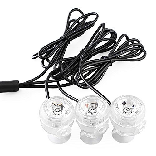 Preisvergleich Produktbild amzdeal Unterwasserleuchte RGB Strahler Beleuchtung Aquarium Lampe 3W LED 4 Helligkeitsstufen