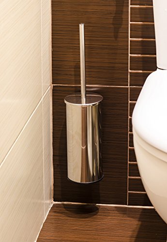 Kapitan WC-Garnitur Wandmontage Toilettenbürste WC-Bürste Klobürsten, V2A 18/10 Edelstahl (AISI 304 18/10), Poliert, Made in EU, 20 Jahre Garantie - 5