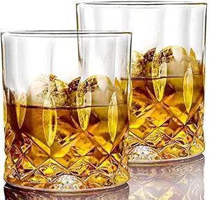 Ducati Diamond Cut Glasses for Whisky, Scotch, Rum and Juice (Clear) -270 ml -Set of 6 Pieces