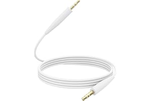 Toxaoii Cavo audio filo compatibile con Bose 700 QuietComfort QC45 QC35II QC35 QC25 Noise Cancelling Cuffie, SoundTrue Soundlink On-Ear 2 OE2 OE2i Cuffie Aux Cord (bianco)