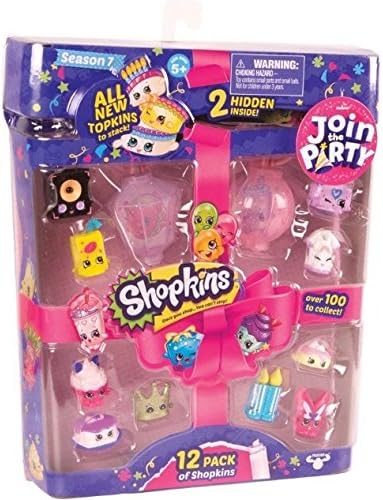 Shopkins shop kins 12 pack Season 7 + All New Topkins to stack (2 hidden inside) "once you shop.. you cant stop" NEW 2017 5Yrs+ UK Fast