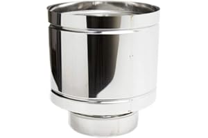 ZETA Zinco Group fumaiolo a botte 4 venti inox base tonda innesto M maschio (80mm)