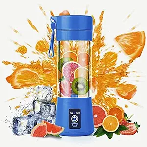 IP POWER Portable Electric Juicer Bottle Blender Grinder Mixer, 6 Blades Rechargeable Bottle with USB cable (Multi color) (Only for soft fruit & vegetable)