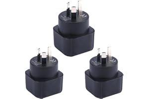 DENTJET Adattatore per Spina da Europa ad Australia/Nuova Zelanda, Convertitore da Spina Italia/Germania a Spina da Viaggio Aussie/Nuova Zelanda/Cina/Argentina (3 pezzi)