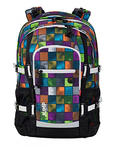 Preisvergleich Produktbild 4YOU Basic Schulrucksack Jump 47 cm, Miami Squares
