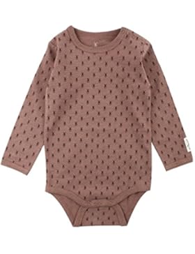 Small Rags Mädchen Langarm Baby- und Kinder Body, 95% Baumwolle, Braun Meliert, Dolly LS Body Nutmeg Melange 60300