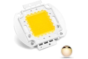 CHANZON Puce LED Haute Puissance 100W Blanc Chaud (3000K-3500K/Entrée 3000mA/DC 30-34V/100 Watt) Intensité Super Lumineuse SMD COB Composants Émetteur de Lumière Diode Lampe Perles DIY Éclairage