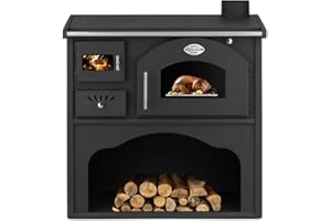 ‎BALKAN ENERGY Küchenofen ZVEZDA, Modell Classic GFS 5.7kW, Ofen von rechts [Energieklasse A]