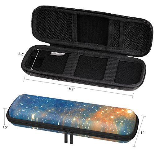 MoKo Hülle für Apple Pencil – Premium PU Leder Bleistift Stift Schleife Sleeve Cover Schreibzeug Schreibgerät Beutel mit abnehmbare Gummiband für Apple iPad Pro Pencil / Pen, Sky Star - 8