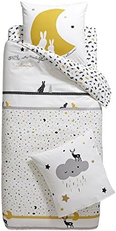 Catimini D03-3787001-512031-KA Like A Cloud Bath Fitted Sheet Bedding in White, White, 090 x 200 cm