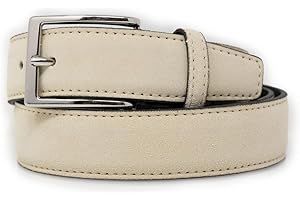 EMILA Cintura scamosciata uomo in vera pelle cinta camoscio artigianale casual 3,5 cm con fibbia per jeans pantalone abiti da ragazzo made in italy belt classica elegante primavera estate 2024 Vera Pelle