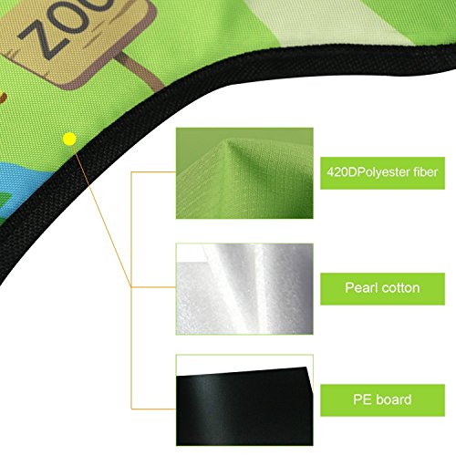 KIPTOP Kinder Auto Knietablett Nette Tierdrucke Sketchpad Multifunktions Reise Tablet Speicher Netzbeutel Esstisch Tablett für Kinder - 6