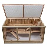 meerschweinchen holz NATURBELASSENER NAGERKÄFIG: Der Hamster-Käfig besteht aus unbehandeltem Holz und ist somit frei von giftigen und schädlichen Chemikalien
