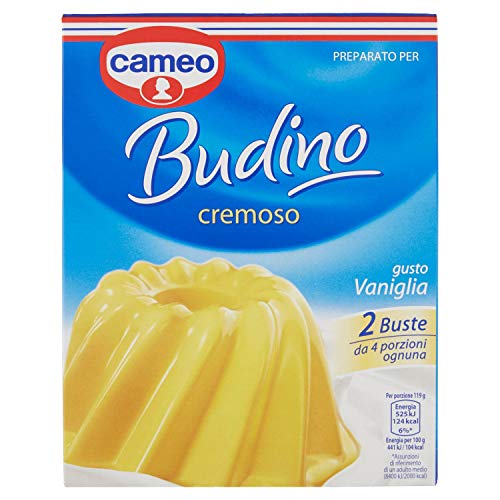 Cameo Budino Cremoso, Gusto Vaniglia, 2 Buste da 4 Porzioni Ognuna - 130 gr