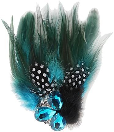 Cheerlife Feden Corsage Hair Flower with Rhinestone Bridal Fascinator Hair Clip Party Headwear Clothing Accessories Flower Brooch